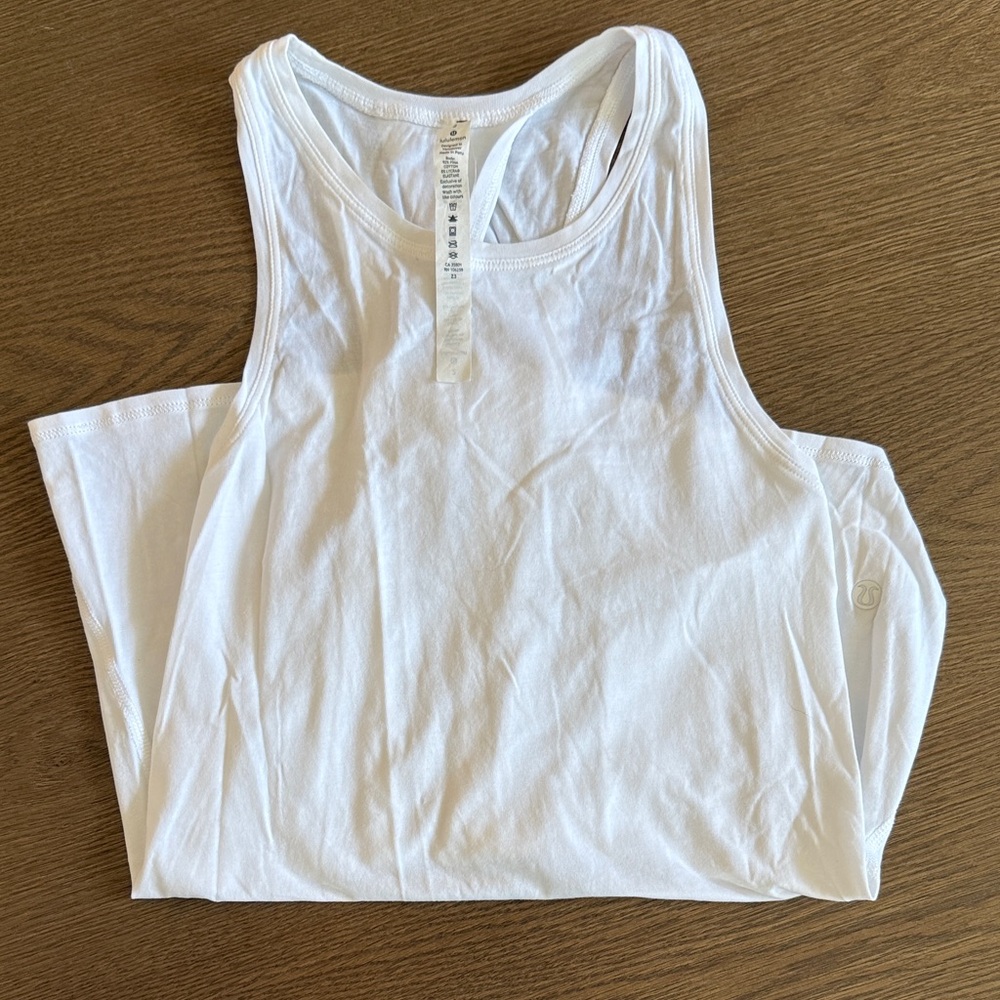 White Sleeveless Tank Top - Open back